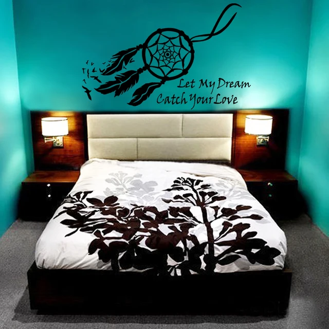 Dream Catcher Wall Decal Let My Dream Catch your love Headboard 