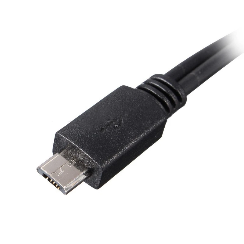 Высокое качество Micro USB мужчина к USB Женский адаптер хоста OTG кабель Шнур Y сплиттер черный для samsung