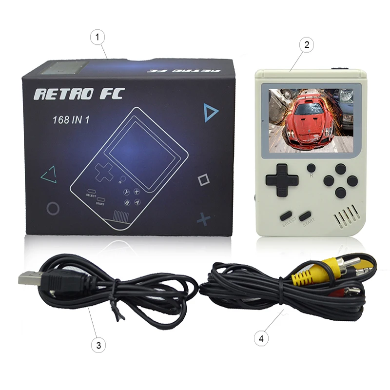 Retro FC 168 in 1 Video Game Console Games VS BittBoy Pocketgo Consola Retro Game Mini Handheld Players 8 Bit Classic Gamepad