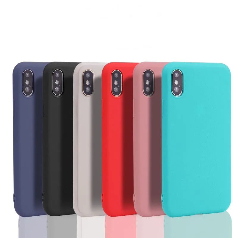 

Colorful Phone Case For Apple iPhone 7 8 X 5 5s SE 6 6s 7 Plus 8 Plus Soft Silicone TPU Rubber White Red Blue Pink Free Shipping