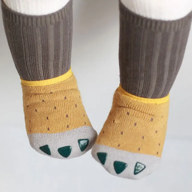 

Baby Socks Kids Girls Boys Animal Claw Pattern Patchwork Anti-slip Ankle Sock Set Newborn Baby Socks