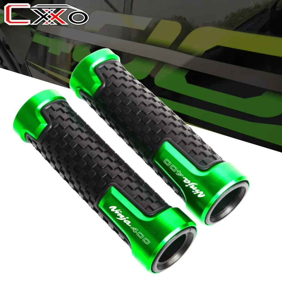 

7/8'' 22MM CNC high quality Motorcycle handle grips racing handlebar grip For KAWASAKI Ninja 400 ninja400 2018 2019