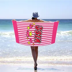KISS печатное пляжное полотенце из микрофибры прямоугольник большая защита от солнца на пляже полотенце для взрослых быстросохнущее банное