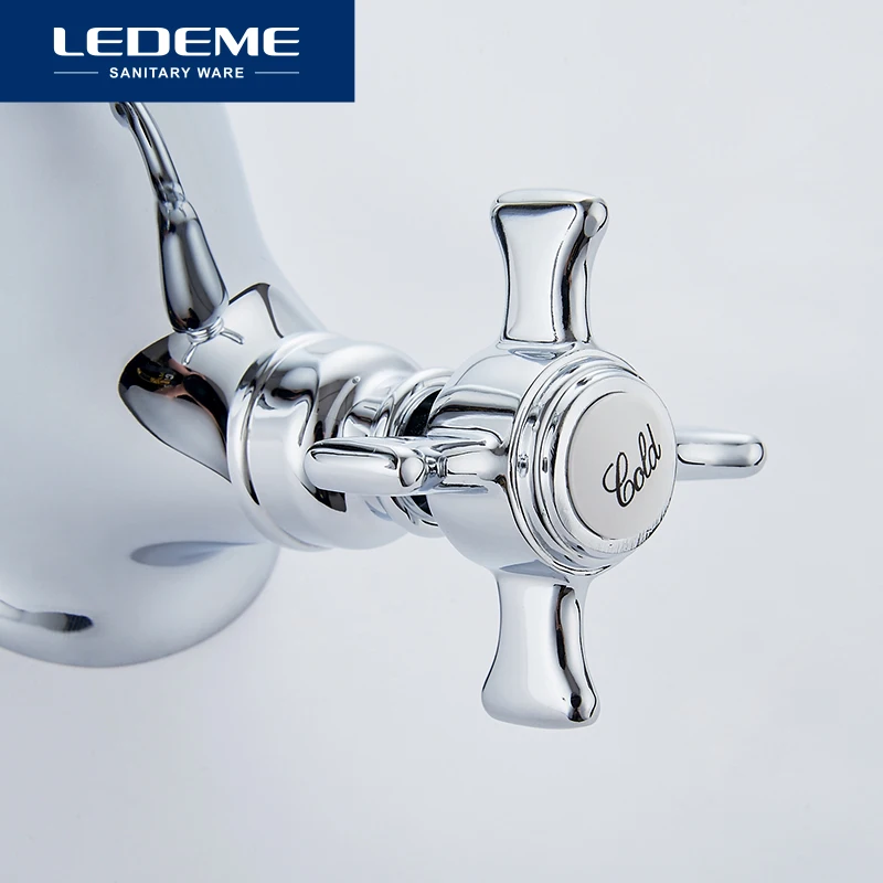 LEDEME Смеситель для умывальника латунь Цвет: хром L1011|basin faucet|waterfall faucetbathroom faucet |