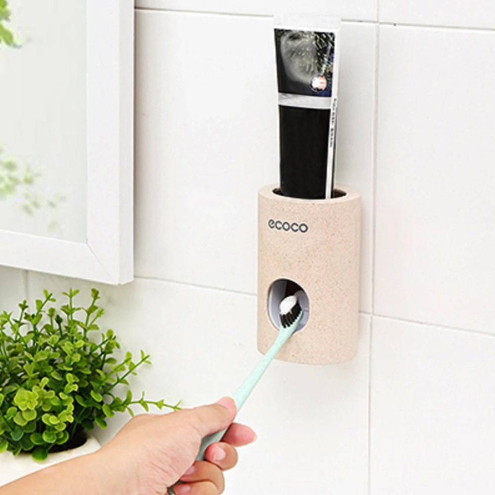 Dust Proof Hotel Home Rack Automatic Dispenser Non Toxic Stand Toothpaste Squeezer Bathroom Accessories Wall Mounted Family