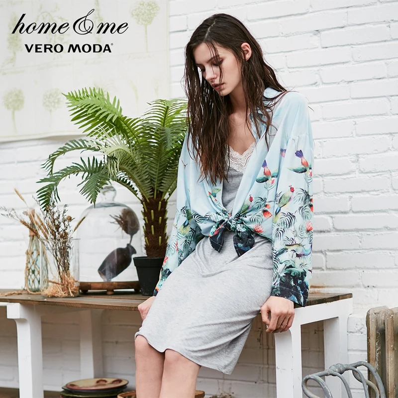 

Vero Moda 2019 Print Drop-shoulder Loose Fit Shirt Pajamas | 317405504