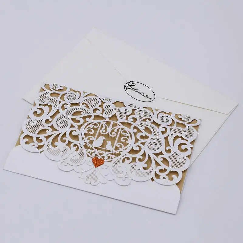  10PCS Hollowed Out Innovative Wedding Invitation Card High Grade Business Invitation Card Festival  - 32922950299