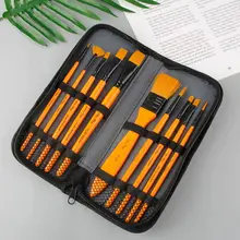 10 шт./компл. Краски набор кистей с изображением желтой деревянной ручкой нейлон волос триммер для носа акриловая акварель маслом рисунок поставки