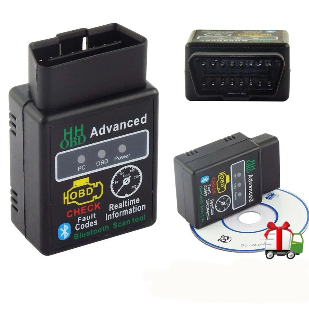 Автомобильный HH OBD Расширенный ELM327 Bluetooth V2.1 сканер Диагностический Компьютер