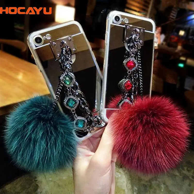 HOCAYU Plating Mirror Handphone Accessories Case for Iphone X 6 6s