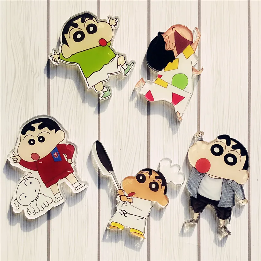 1 шт. Горячая милый мультфильм аминовая акриловая брошь Crayon Shin-chan значки булавка на рюкзак Одежда Декоративные броши