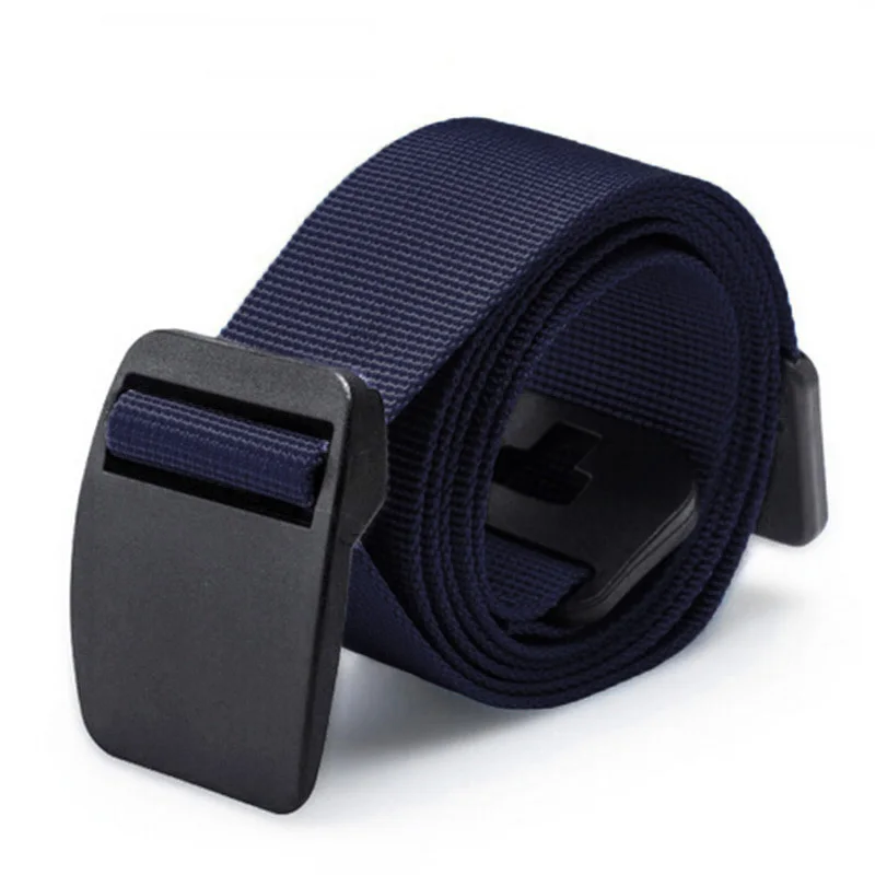 New Unisex Nylon Belt Plastic Buckle Women Belt Military Waistband Thin