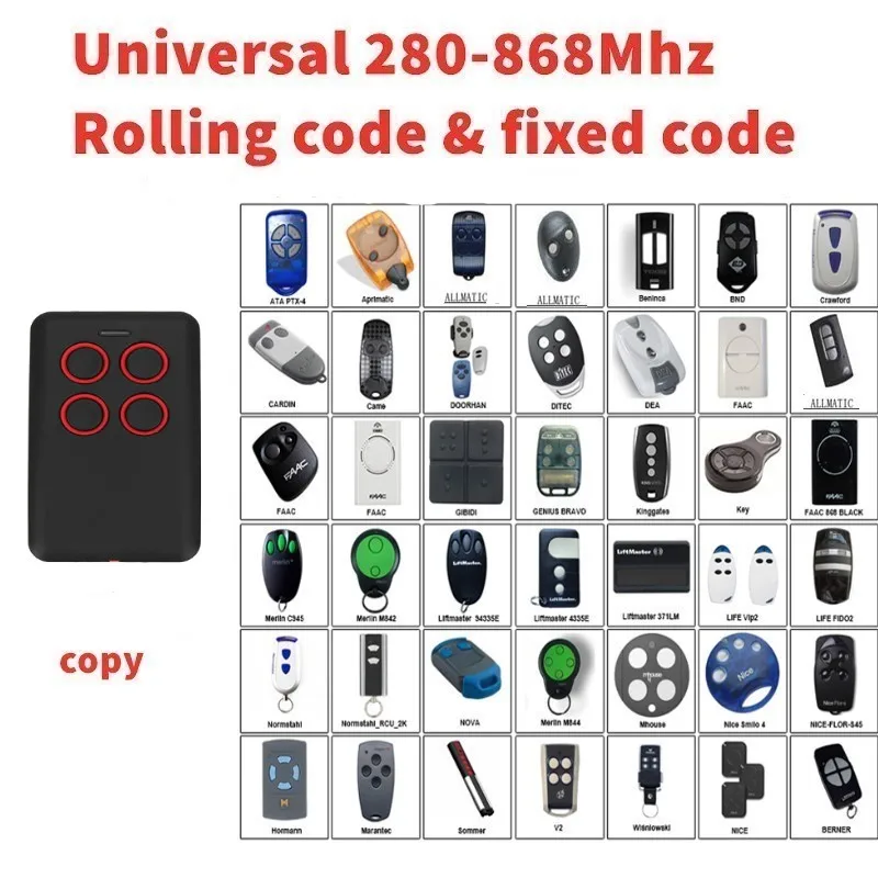 

2pcs FRO Sommer 434 MHz, 868 MHz Multi-Frequency Fixed & Rolling code Duplicator 315 418 433 868 280-868.35MHz