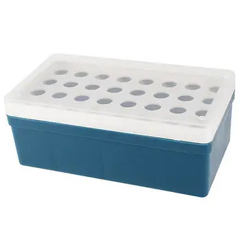 

Teal Blue White Plastic 32 Positions 14mm Centrifuge Tube Box Rack Holder