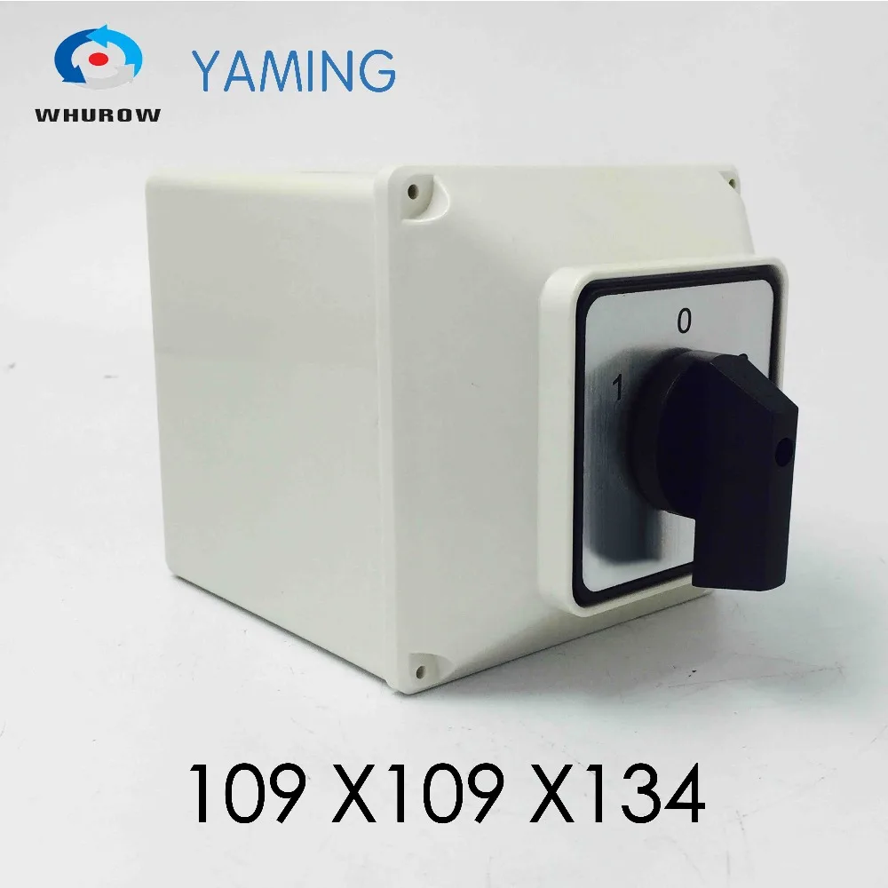 

Yaming electric YMW26-63/4M Changeover cam switch 63A 4 poles 3 position with waterproof enclosure interruptores electricos