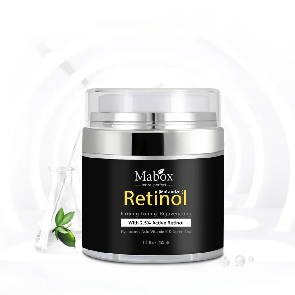 

50ml 2.5% Active Retinol Hyaluronic Acid Vitamin E Moisturizer Face Cream Anti-aging facial Serum Green Tea Whitening Cream