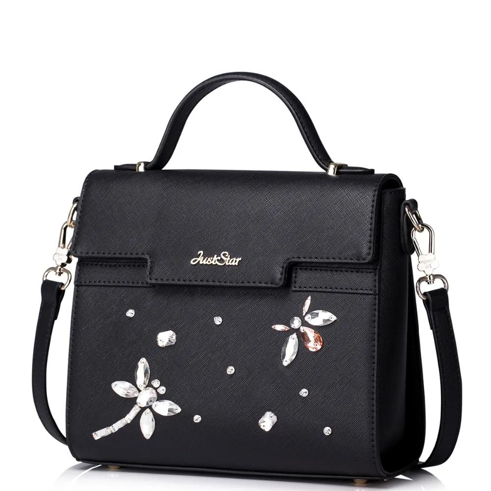 Black Leather Crossbody Purse Small