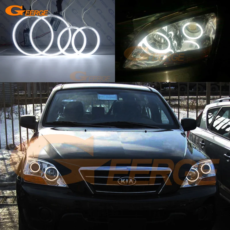 

For Kia Sorento 2007 2008 2009 Excellent angel eyes Ultra bright illumination CCFL Angel Eyes kit Halo Ring