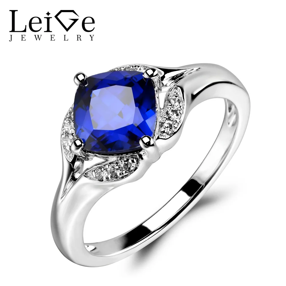Leige ювелирные изделия из сапфира свадебное обручальное кольцо серебро 925 кольца для нее синий драгоценный камень тонкая Ювелирная подушка Leige ювелирные изделия из сапфира свадебное обручальное кольцо серебро 925 кольца для нее синий драгоценный камень тонкая Ювелирная подушка