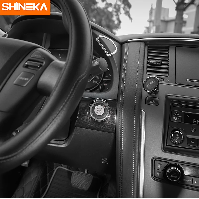 Крышка кнопки запуска двигателя SHINEKA Обшивка Рамы Для Nissan Patrol Y62 2017 +