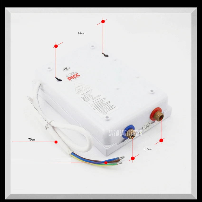 7000 Вт Мгновенный водонагреватель мгновенный Электрический проточный водонагреватель мгновенный Электрический нагрев воды душ 3 сек