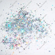 50 грамм x смешанный лазер серебро(блестящий порошок+ бриллиант+ шестигранник) блестка Spangles форма для DIY украшения ногтей и блестки для ногтей