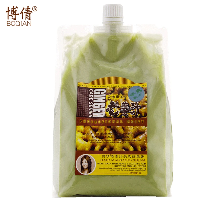 BOQIAN 1000ml Old Ginger Juice Scalp Massage Mud Anti Hair