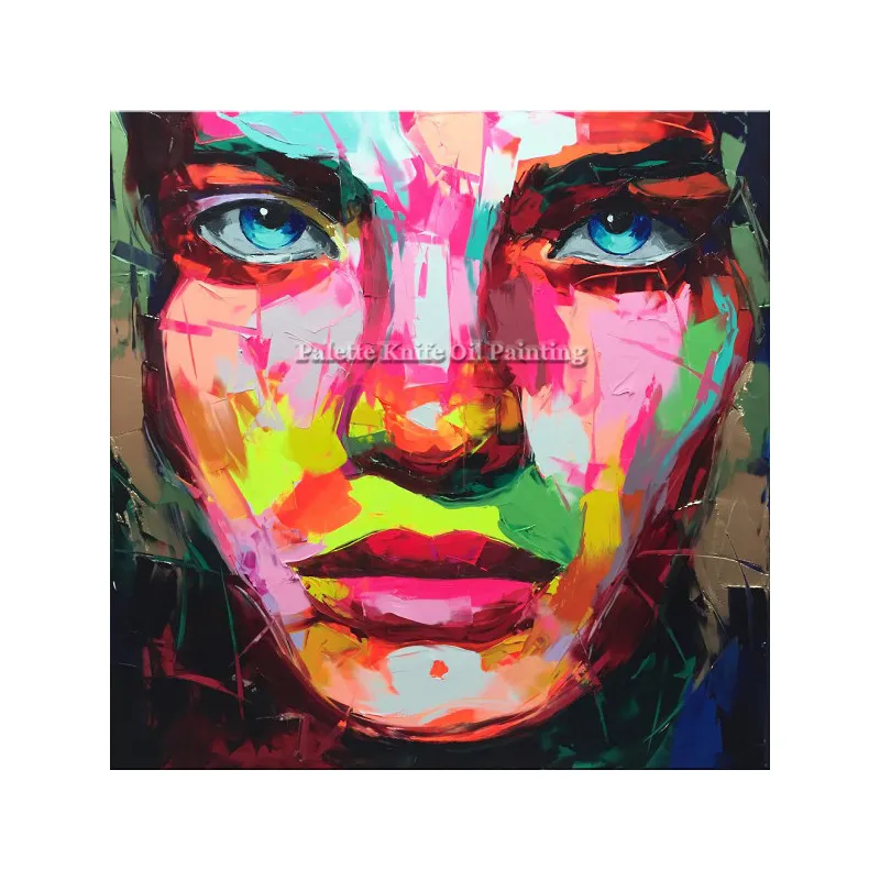

Francoise Nielly canvas Painting Palette knife Face oil painting wall art pictures for living room home decor caudros decoracion