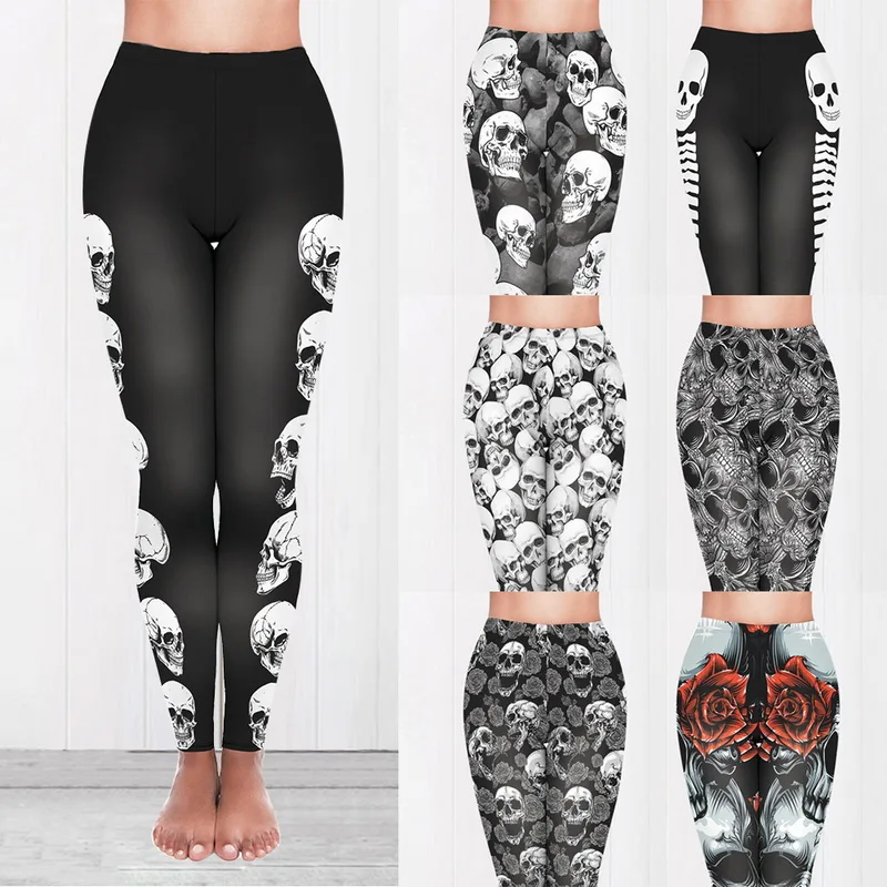 

Sfit New Women Printed Leggings Full-Length Workout Slim Gym Legging Pants Capri High Waist Leggings Stretch Seamless Yoga Pants