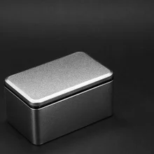 130X80X60 мм Милая прямоугольная круглая жестяная коробка чайная коробка или контейнер для ювелирных изделий без печати