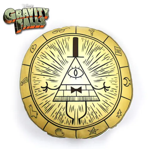 

13.5" Gravity Falls Bill Cipher Zodiac Symbol Round Cushion Soft Pillow Stuffed Plush Toy Cartoon Doll Home Decor For Baby Gift