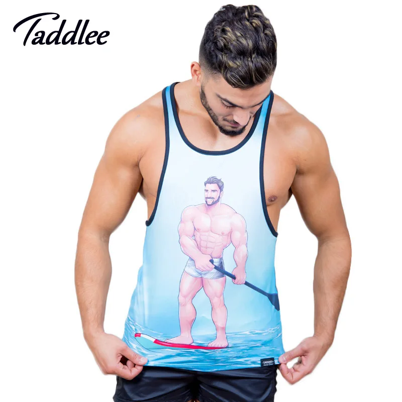 

Taddlee Brand Men Tank Top Tee Shirt Sleeveless Casual Fitness Stringer Singlets 3D Printed Bodybuilding Undershirts Gasp Muscle