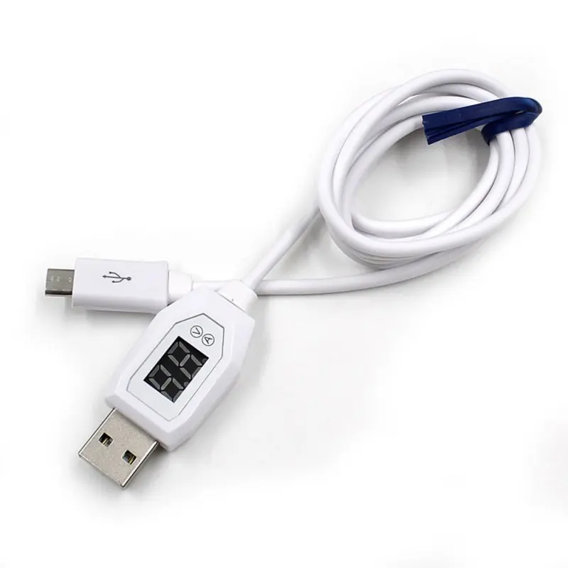 

Digital LCD Display Micro USB Data Charging Voltage Current Cable Cord For Android Phone