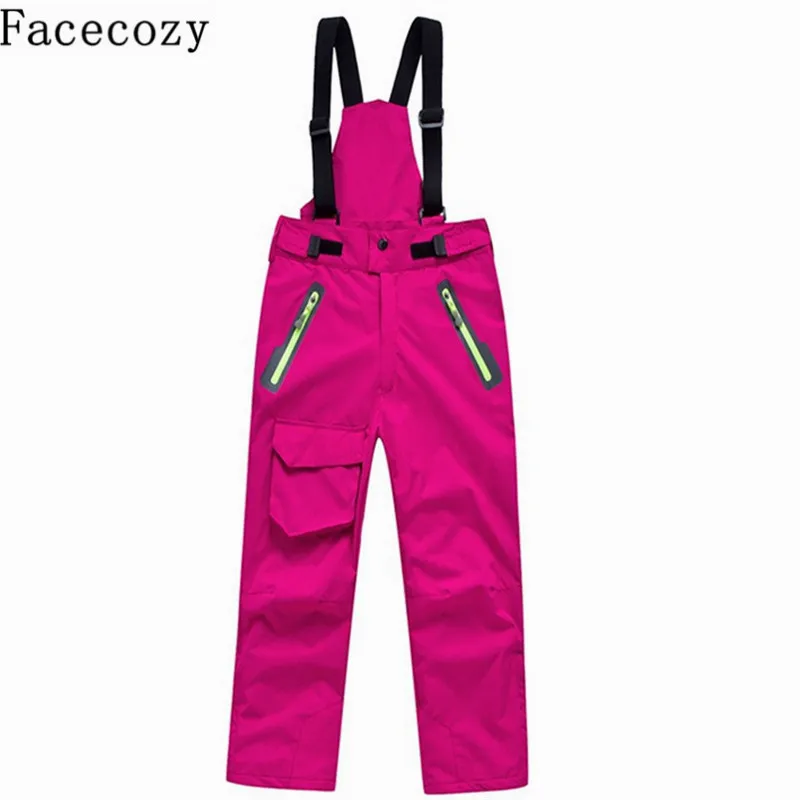 Facecozy для мальчиков и девочек, зимние спортивные штаны из флиса для походов на открытом воздухе, Детские ветрозащитные флисовые брюки для скалолазания и треккинга