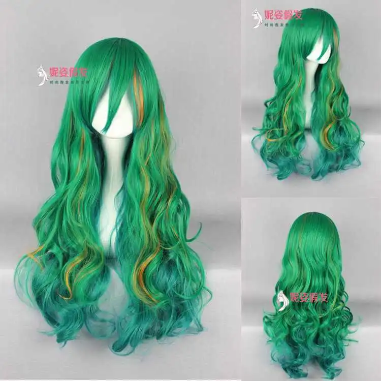 

Yowamushi Pedal GRANDE ROAD cosplay wig Makishima green long wavy hair wig costumes