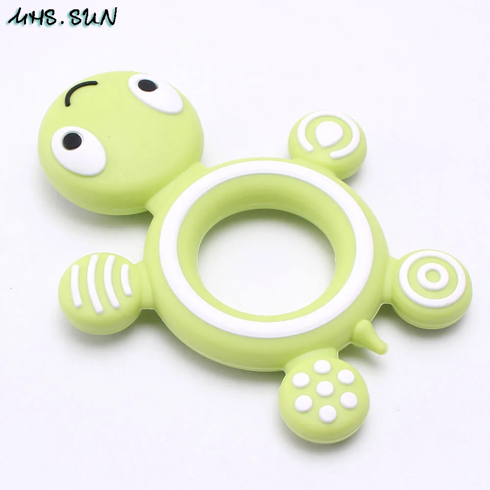 Only teether MHS. SUN детская силиконовая соска с зажимом на цепочке Милая черепаха для прорезывания зубов для новорожденных Жевательная Прорезыватель для зубов держатель на цепочке для кормления ювелирные изделия - Окраска металла: Only teether