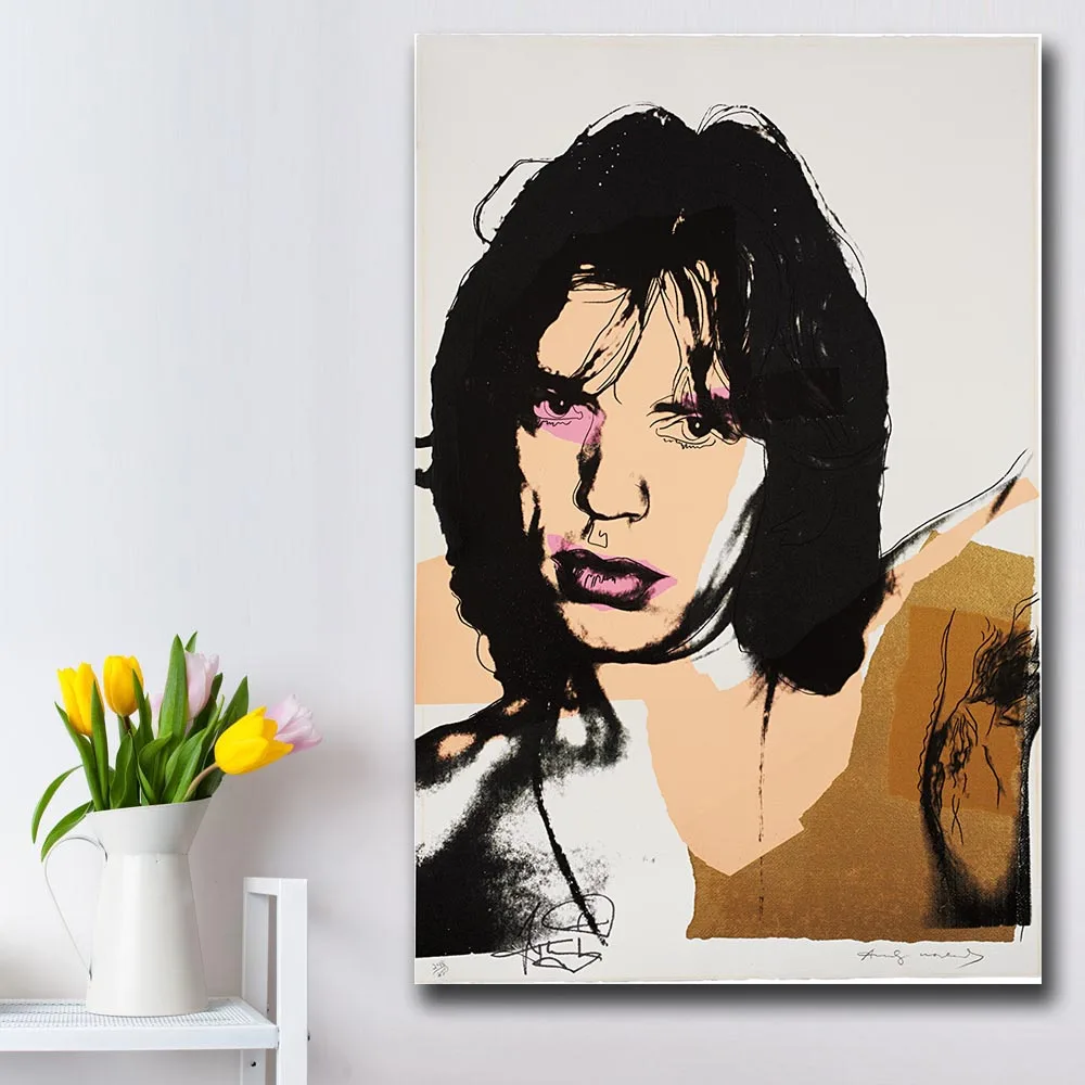 Поп арт стена Art Mick Jagger 14 Энди Уорхол кабинет декор для спальни Настенная картина