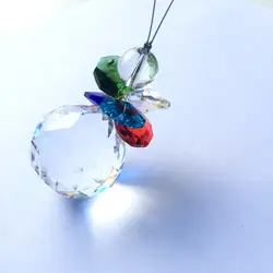 Ручной работы хрусталь Suncatcher граненый шар + MixColors стеклянные бусы Подвеска для люстр, Свадебная вечеринка украшения