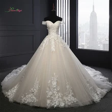 Dream Angel Sexy Backless Strapless A Line Wedding Dresses 2018 Appliques Flower Vintage Bride dresses Robe De Mariage Plus Size