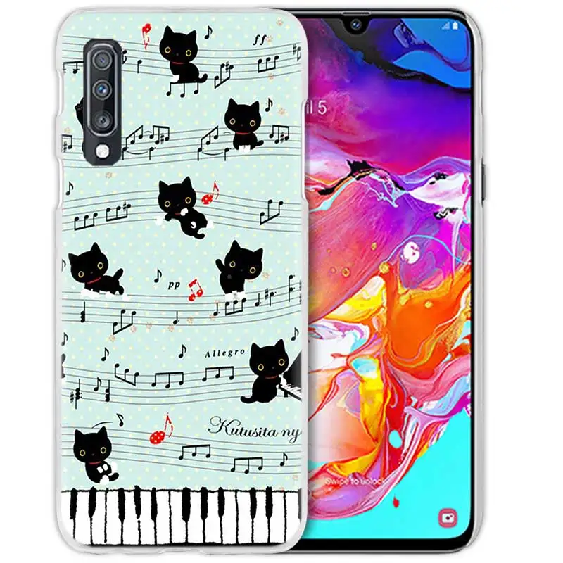 Чехол I Love Piano Music для samsung Galaxy A50 A70 A20e A40 A30 A20 A10 A8 A6 Plus A9 A7 жесткий прозрачный чехол для телефона из поликарбоната - Цвет: 04