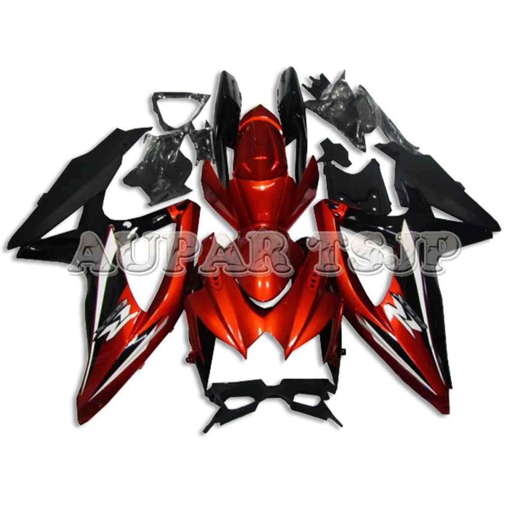 ABS Plastic Full Fairing Kit For Suzuki GSXR600 GSXR750 K8 2008 2009 2010 09 10 Injection Motorcycle Cowlings - Gloss Red Black |