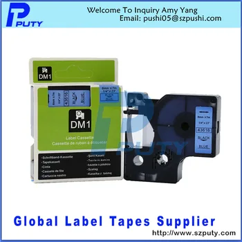 

Compatible Dymo D1 Label Maker Tape 43616 6mm Black on Blue Label Tapes