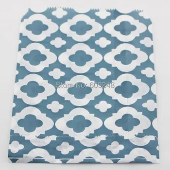

100pcs Mix Colors Holiday Buffet Candy Treat Navy Mod Patterned Paper Party Favor Gift Bags,3 Days Delivery on Orders over $100