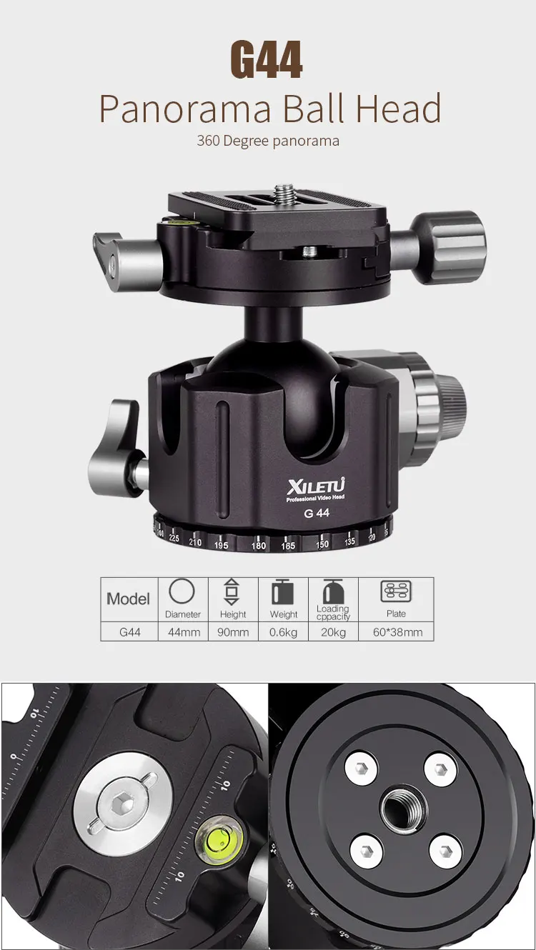 bola cabeça 360 graus panorama ballhead com