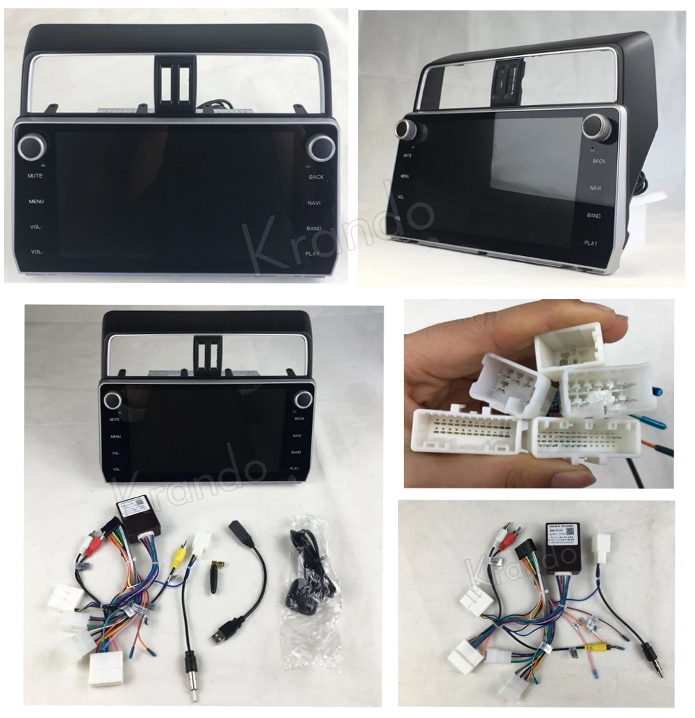 Perfect Krando Android 7.1 10.1" full touch car navigation radio gps for toyota prado 2018 multimedia system WIFI Bluetooth Playstore 15