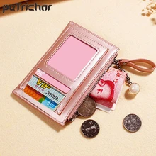 Перламутровый кожаный маленький кошелек для женщин, роскошный бренд, Мини женские кошельки, кошельки, женские короткие Портмоне на молнии, кошелек, кредитный держатель для карт