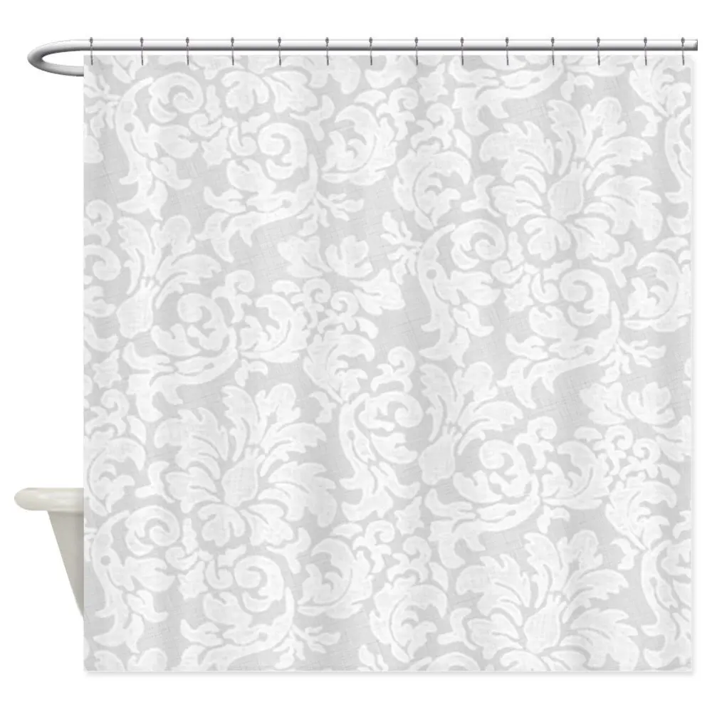 

Lace Pattern - White Light - Decorative Fabric Shower Curtain (69"x70")