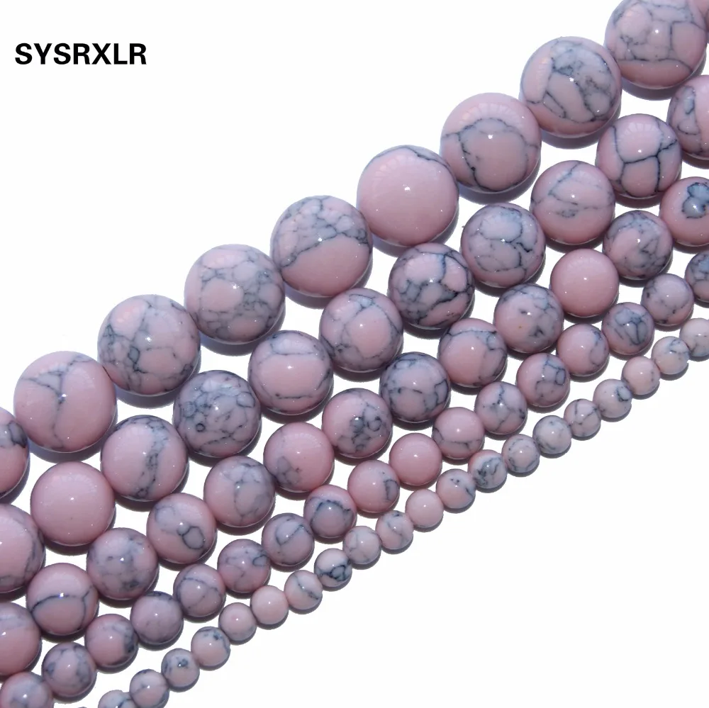 Մեծածախ Aaa + Pink բնական քարե Beads զարդերի պատրաստման համար Beads Diy ձեռնաշղթա մանյակ 4/6/8/10 / 12MM 15 "Strand