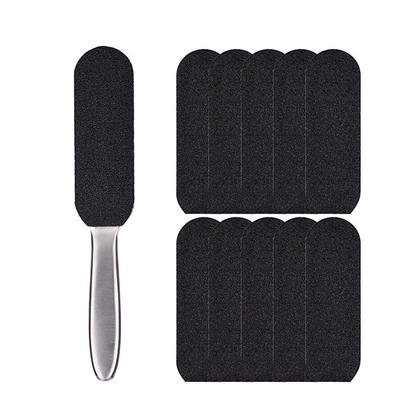 

Double Sided Foot File For Pedicure + 10pc Sand Paper File Foot Care Calluses Callus Dead Skin Remover Pedicure tools For feet 0