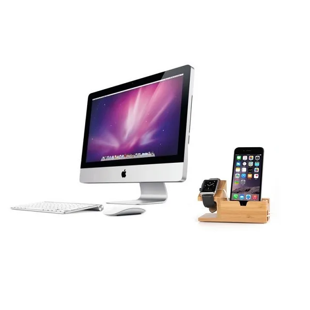 New Wooden Charger Dock for apple watch apple iwatch Wood Stand Mobile Holder for iPhone6 Plus